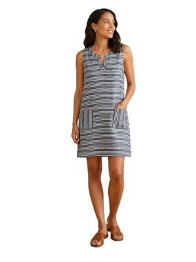 Boden Linen Striped Shift Tunic Dress
